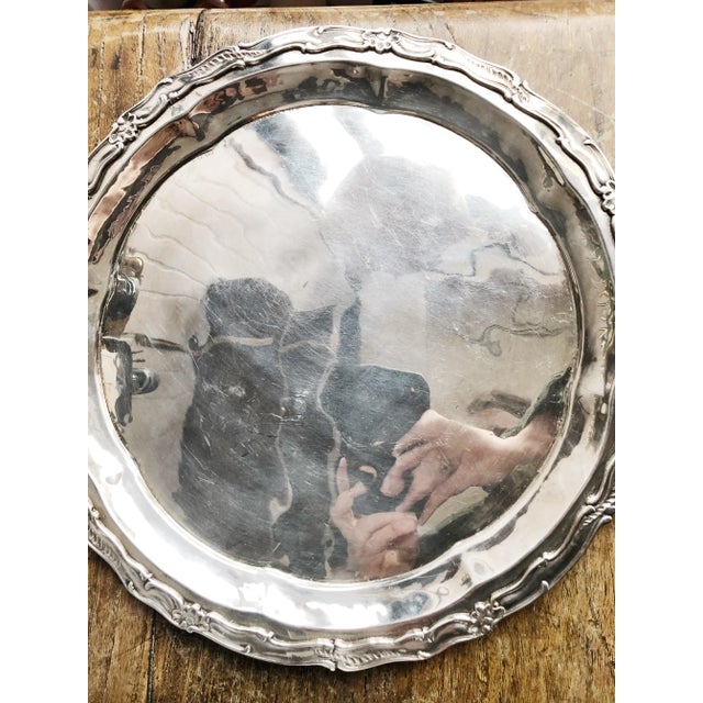 Metal Antique 1897 Silver Plated Tray From the Waldorf-Astoria Hotel Nyc For Sale - Image 7 of 8