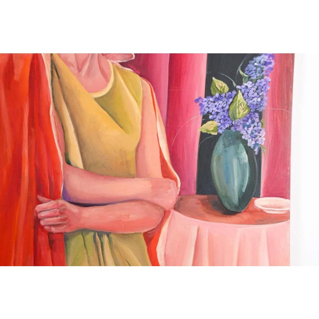1990s Oil Painting of an Asian Lady by Geri Perlman, 1993 For Sale - Image 5 of 13