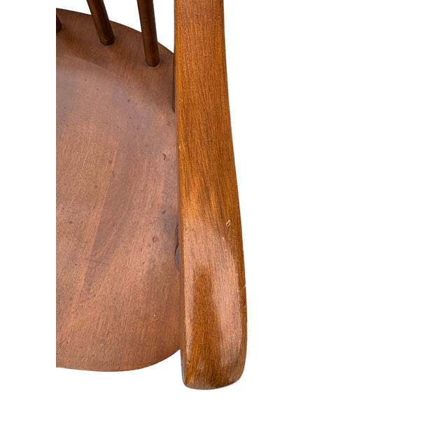 Wood Mid 20th Century Ethan Allen Child Size Windsor Rocking Chair For Sale - Image 7 of 12