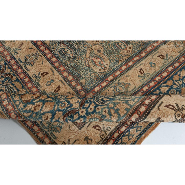 Authentic Persian Meshad Handmade Wool Rug For Sale In New York - Image 6 of 10