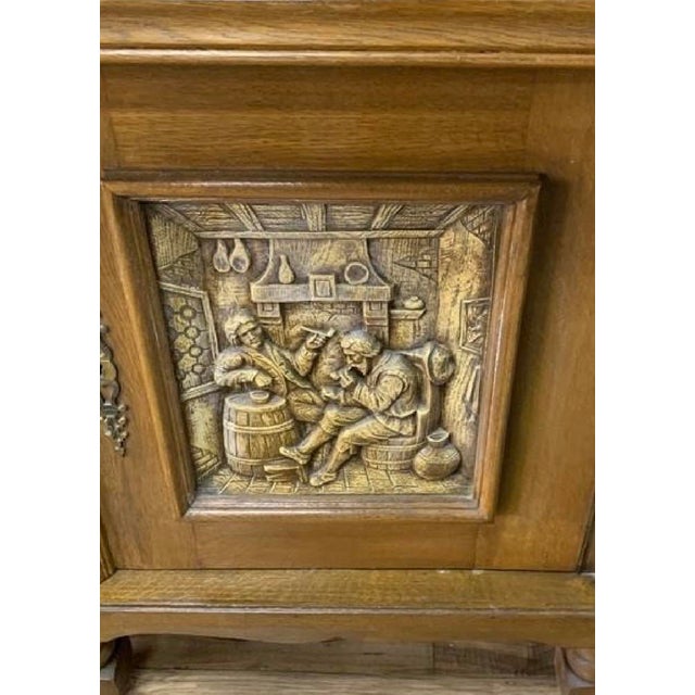 Traditional Belgian Mechelen/Malines — Neo-Renaissance / Flemish Renaissance Revival, C. 1880–1900 Antique Belgium Carved Sideboard For Sale - Image 3 of 4