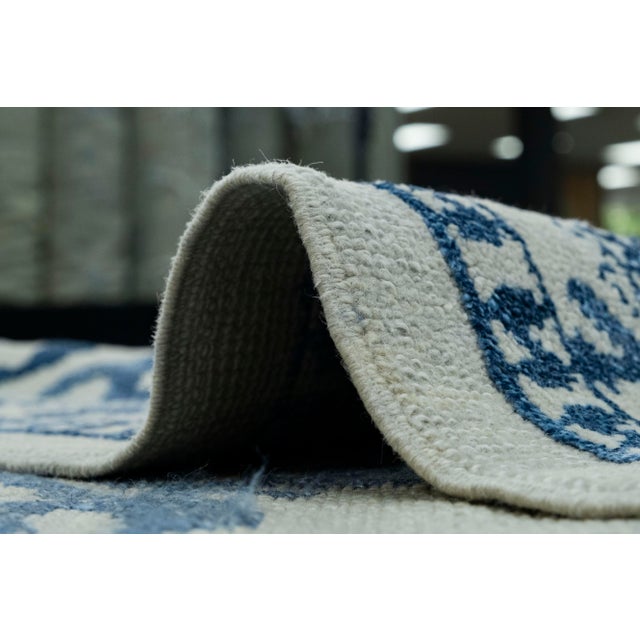 Blue Turkish Oushak Rug 10'3" x 13'7" #18620 For Sale - Image 8 of 8