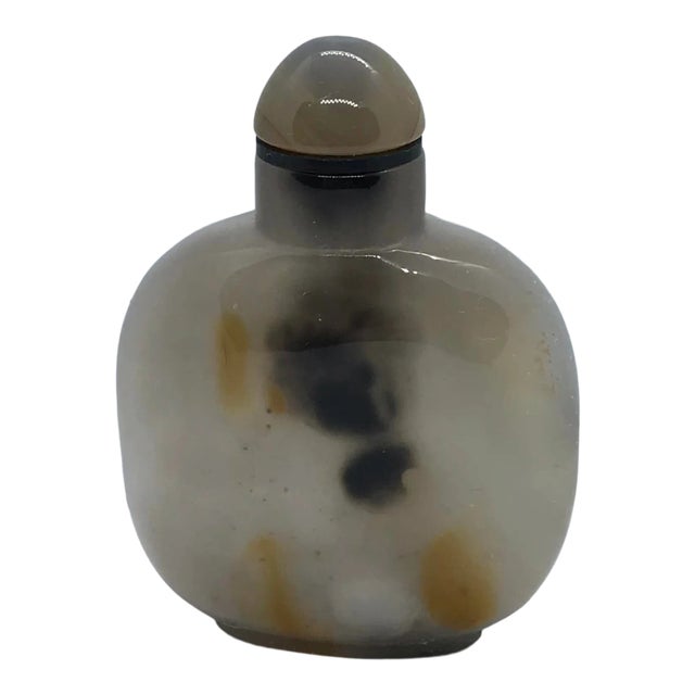 Vintage Shadow Agate Floater Snuff Bottle For Sale