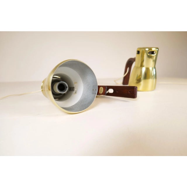 Swedish Brass and Stained Wood Wall Lamps by Hans-Agne Jakobsson, 1970s, Set of 2 For Sale - Image 11 of 18