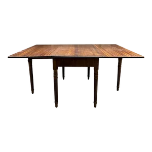 1920s Fine Gateleg Drop Leaf Dining Table Solid Mahogany Sculptural Legs