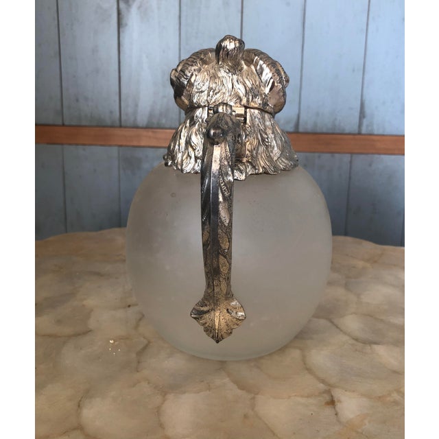 Vintage 1970s Silver-Plated Ram Pitcher For Sale - Image 4 of 5