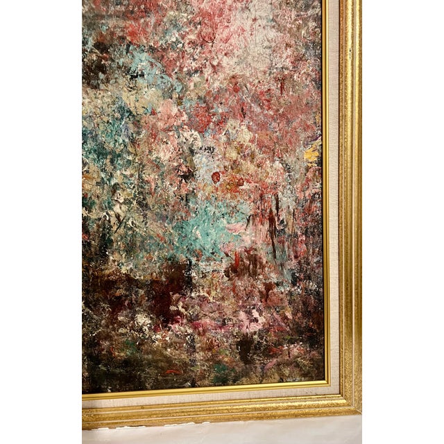 Attributed to Georges Noel, Abstract Expressionist Textured Art Informel Oil Painting Signed Noel For Sale - Image 10 of 17