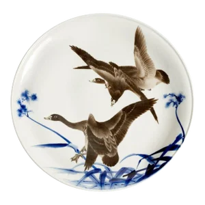 Early 20th Century Large Japanese Porcelain Presentation Plate Makuzu Kozan