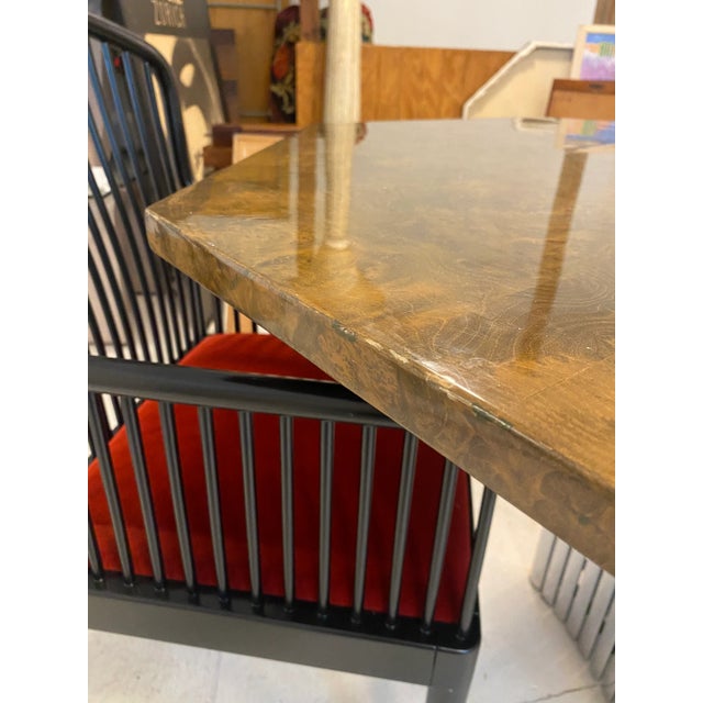 1970s Burl Octagonal Dining Table For Sale In New York - Image 6 of 8