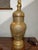 1940s 1940s Moroccan Tooled Brass Lamp With Copper and Wood Accents For Sale - Image 5 of 12
