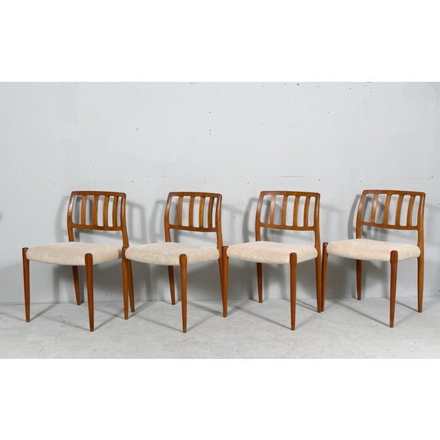 Contemporary Vintage Dining Chairs in Teak by Niels Otto Møller for JL Møllers, 1970s, Set of 4 For Sale - Image 3 of 18