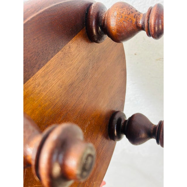 Antique Footstool Reupholstered in Designer Fabric For Sale In Charleston - Image 6 of 8