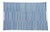 Sky Blue Handmade Sky Blue and White Cotton Vegetable Dyed Striped Rug - 14'x16' For Sale - Image 8 of 9