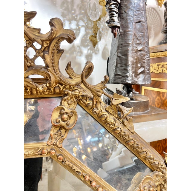 Antique Giltwood Mirror in French Louis XVI Style For Sale - Image 4 of 14