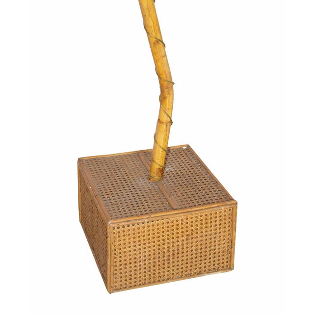 Vintage Bamboo floor lamp is an original contemporary lamp realized in Italy in the 1970s. Bamboo. Made in Italy. Created...