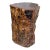 Raw Wood Rough Grain Finish Irregular Shape Short Stool Table For Sale