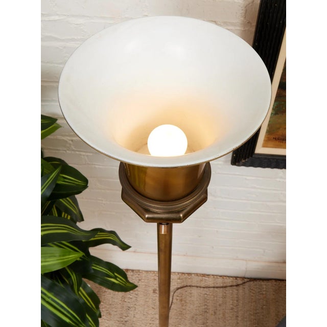 Early 20th Century Early 20th Century Art Deco Torchiere Floor Lamp For Sale - Image 5 of 6