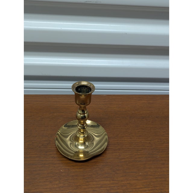 Vintage Brass Candlestick Holders - Set of 4 For Sale - Image 9 of 9