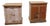 French Rustic 2-Door Cupboards with Distressed Paint, Set of 2 For Sale