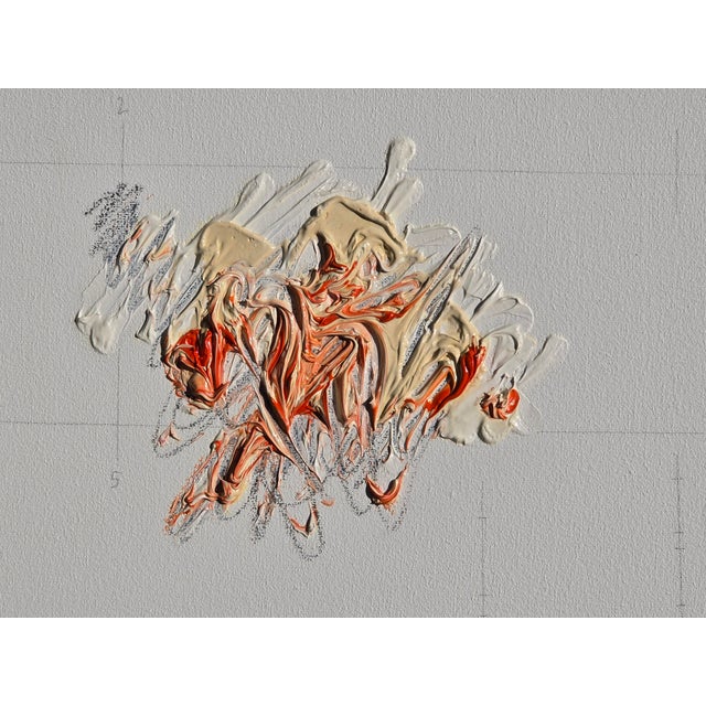 2020s Minimalist Flower Study, Organic Modern Botanical Painting on Canvas, Herbarium Wall Art / Cy Twombly For Sale - Image 5 of 8
