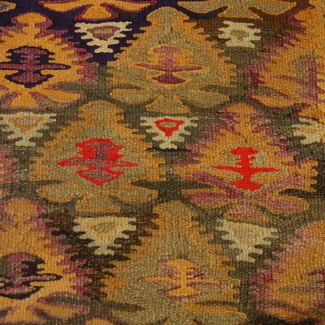 1920s Early 20th Century Qazvin Kilim Runner For Sale - Image 5 of 7