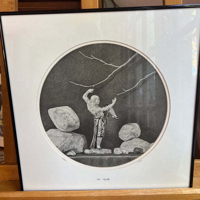 Paper 20th Century Set of Charcoal Prints Framed Signed Numbered by Francis Scott Titled as the Storyteller , the Philosopher , the Master , the Musician For Sale - Image 7 of 10