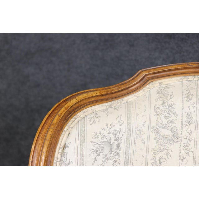 Pair Antique 19th C. French Louis XV Style Bergère Chairs For Sale - Image 9 of 17