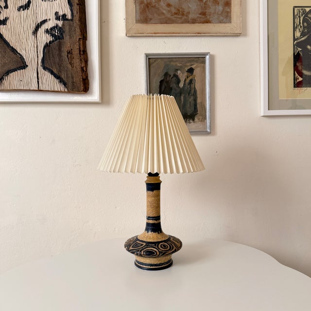 Mid-Century Modern Danish Ceramic Table Lamp by Jette Helleroe, Denmark, 1960s For Sale - Image 6 of 8