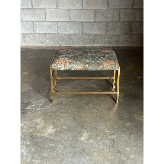 1950s Edward Wormley for Dunbar Brass Bench- Unmarked For Sale - Image 10 of 11
