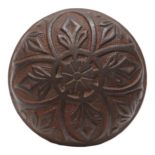 Antique Norwalk Cast Iron Passage Door Knob For Sale