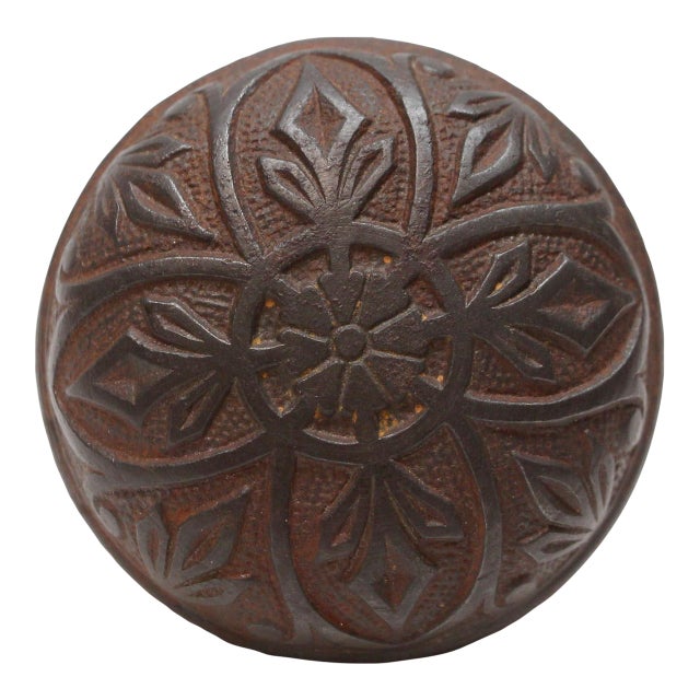 Antique Norwalk Cast Iron Passage Door Knob For Sale