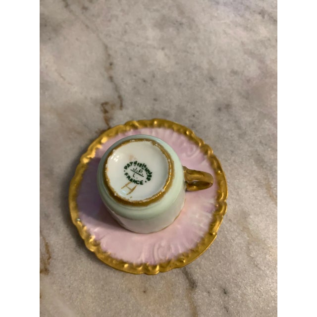 Limoges, France Antique Limoges France Porcelain Cup & Saucer Set- 2 Pieces For Sale - Image 4 of 13