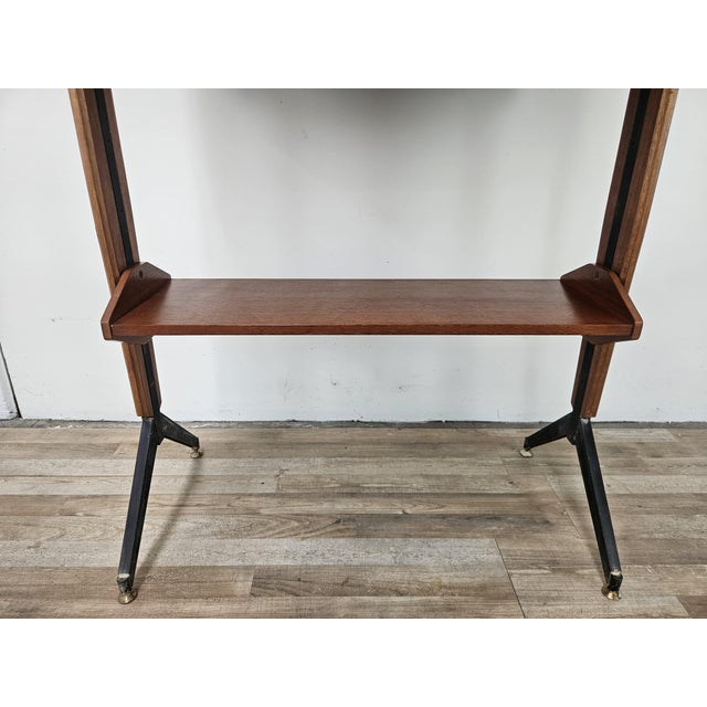 Swedish Teak Bookcase with Adjustable Brass Legs, 1960 For Sale - Image 18 of 18
