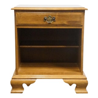 Ethan Allen Heirloom Nutmeg Maple 23" Open Cabinet Nightstand 10-5306 For Sale
