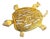 Sea Turtle Gold Tone/Rhinestone Brooch For Sale