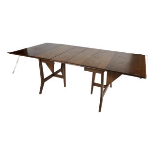 Mid Century Modern Heywood Wakefield Gate Leg Drop Leaf Dining Table For Sale