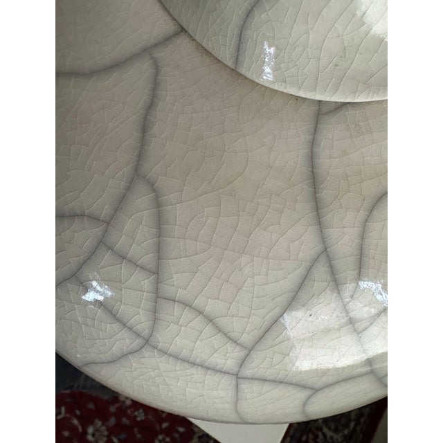 Large Signed Kerry Gonzalez Raku Pottery Vase With Crackle & Smoke Glaze, 22" For Sale - Image 10 of 12