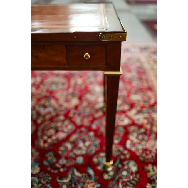 Elegant Louis XVI–style backgammon/game table crafted in rich walnut with brass detailing. This piece blends function and...