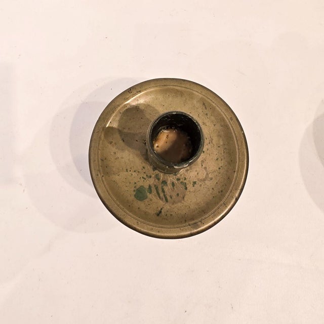 Brass Pair of Baroque Candlesticks, Germany, 17th Century For Sale - Image 8 of 11