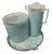 Mid-Century Turquoise Blue Ice Bucket Pitcher Bar Set- 4 Pieces For Sale