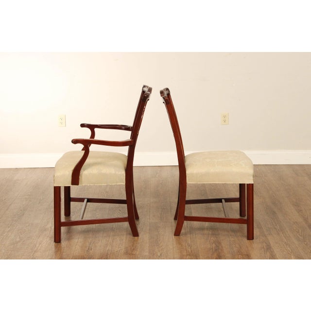 Brown Kindel Chippendale Style Mahogany Dining Chairs - Set of 6 For Sale - Image 8 of 12