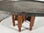 Wood Moroccan Copper Tray Table: Hand-Etched Floral Design, Folding Wood Base For Sale - Image 7 of 10