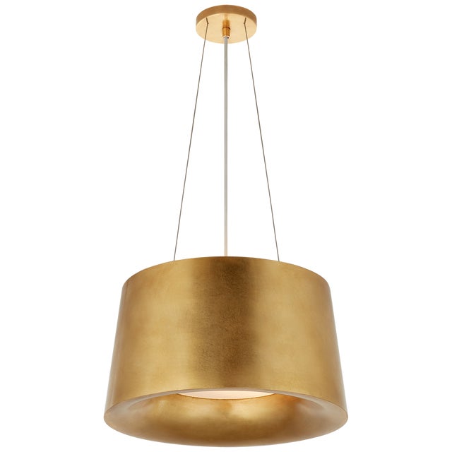 Halo Small Hanging Shade in Gild Designer: Barbara Barry Fixture Height: 10.5" Min. Custom Height: 25" Canopy: 5" Round...