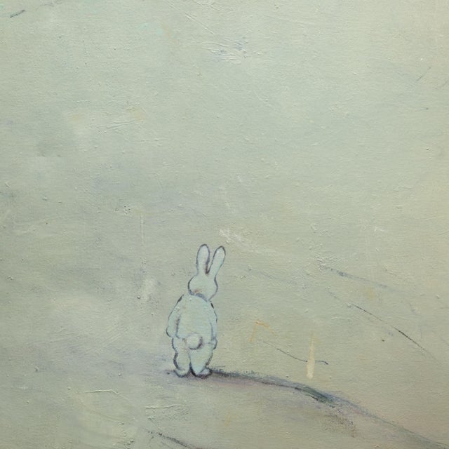 ABOUT Existential Bunny painting. Unframed. CREATOR Unsigned. Possibly A. Shelvin. DATE OF MANUFACTURE Late 20th/early...
