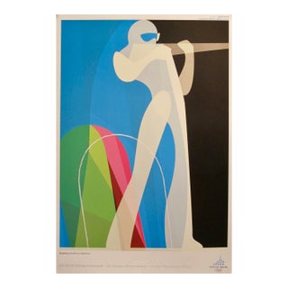 2006 Original Vintage Torino Winter Olympics Poster, Biathlon For Sale