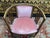 English Mahogany and Pink Velvet Office Chair For Sale - Image 4 of 6