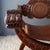 Spanish Colonial Savonarola Chair With Carved Lion Heads and Tooled Leather For Sale - Image 16 of 18