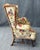 Early 1800s Wingback Arm Chair With Floral Motif For Sale In Raleigh - Image 6 of 12