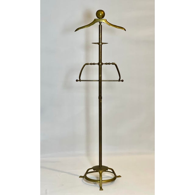 1960s Art Deco Solid Brass Clothing Valet Chairish