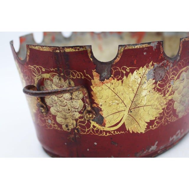 Circa 1810-1820 French Empire Tole Monteith For Sale - Image 9 of 9